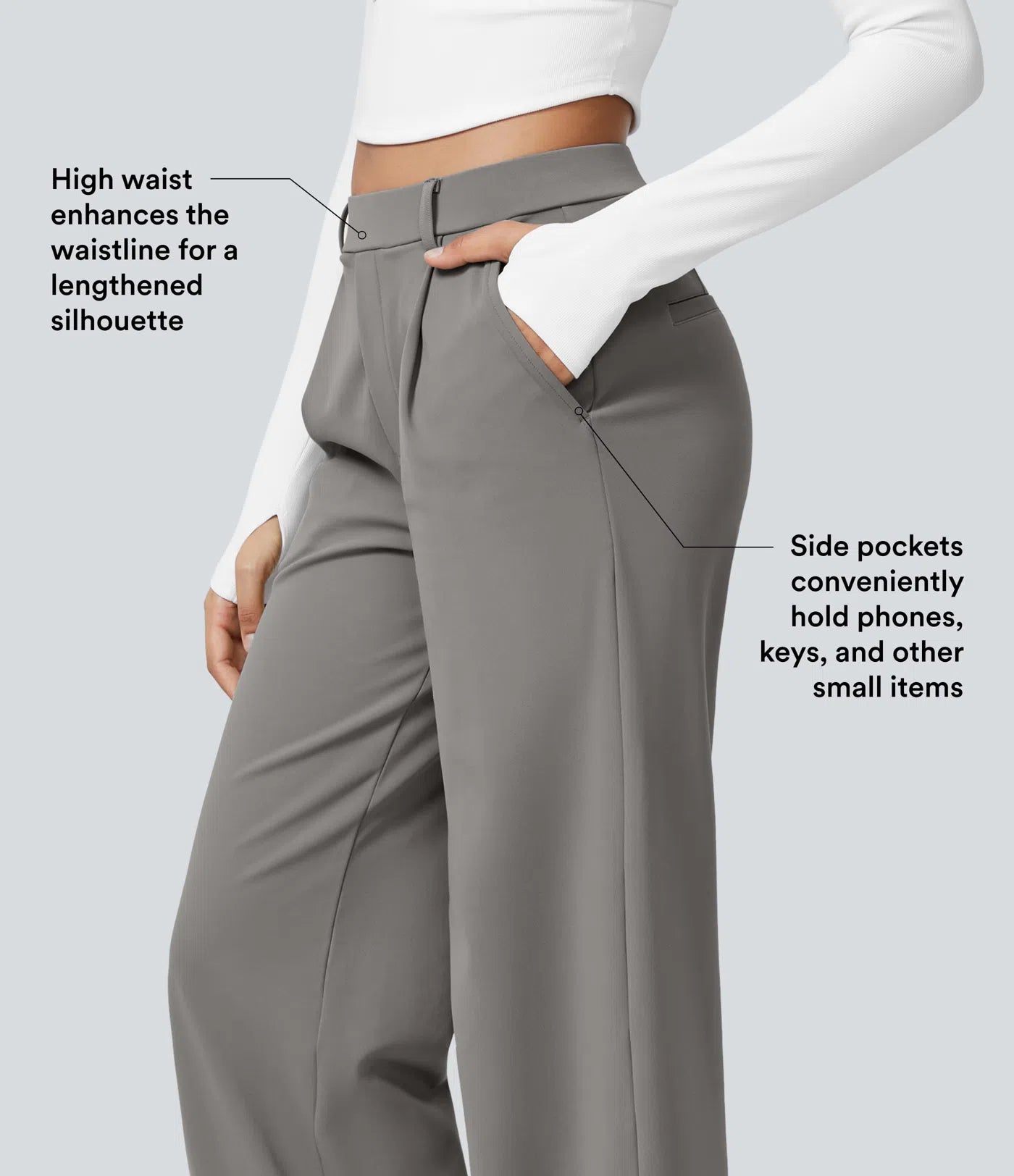 Lunara Women's High Waisted Trousers