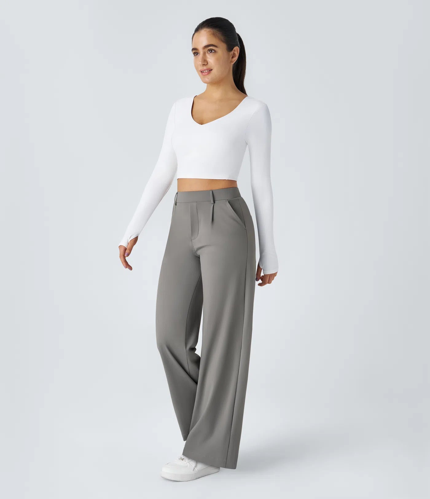 Lunara Women's High Waisted Trousers