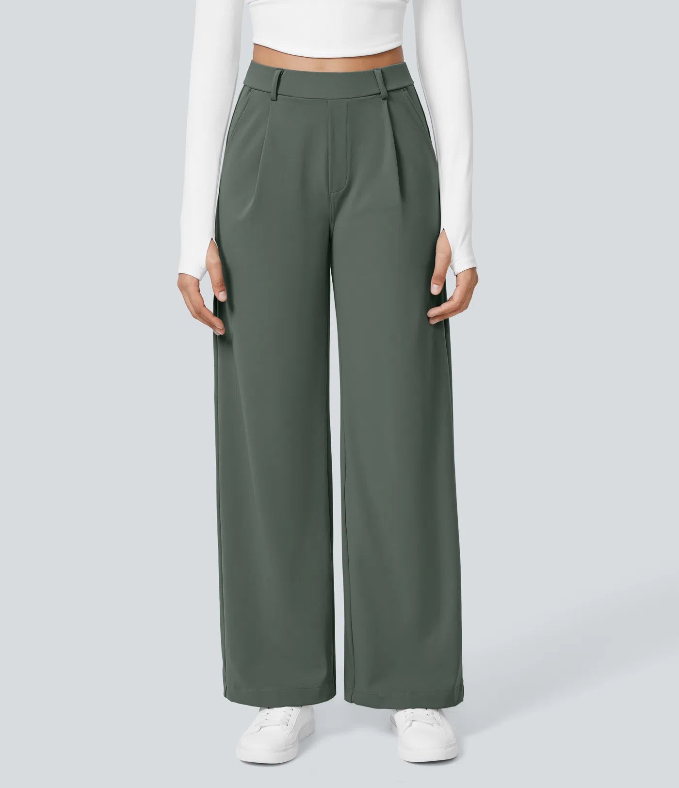 Lunara Women's High Waisted Trousers