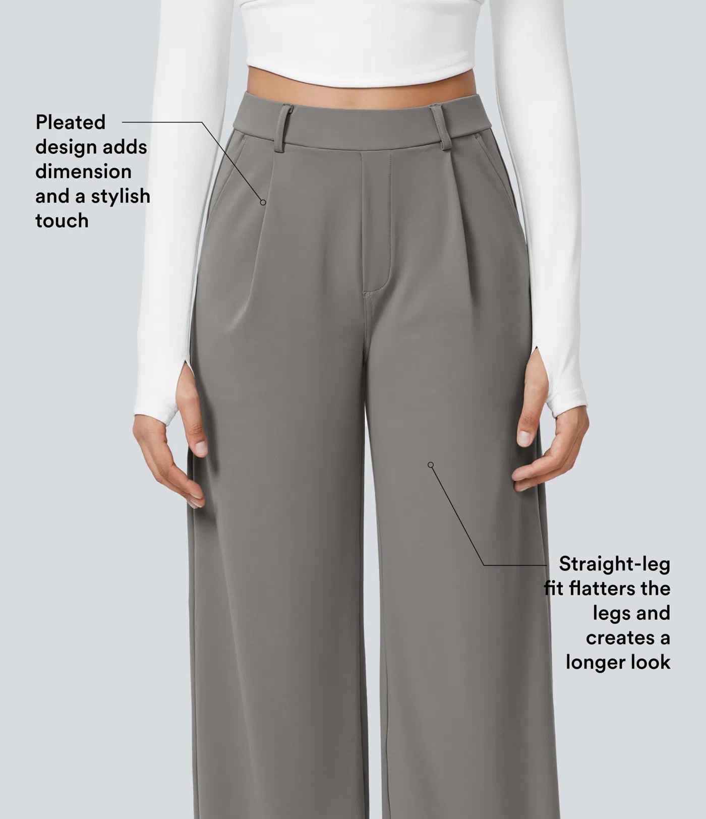 Lunara Women's High Waisted Trousers