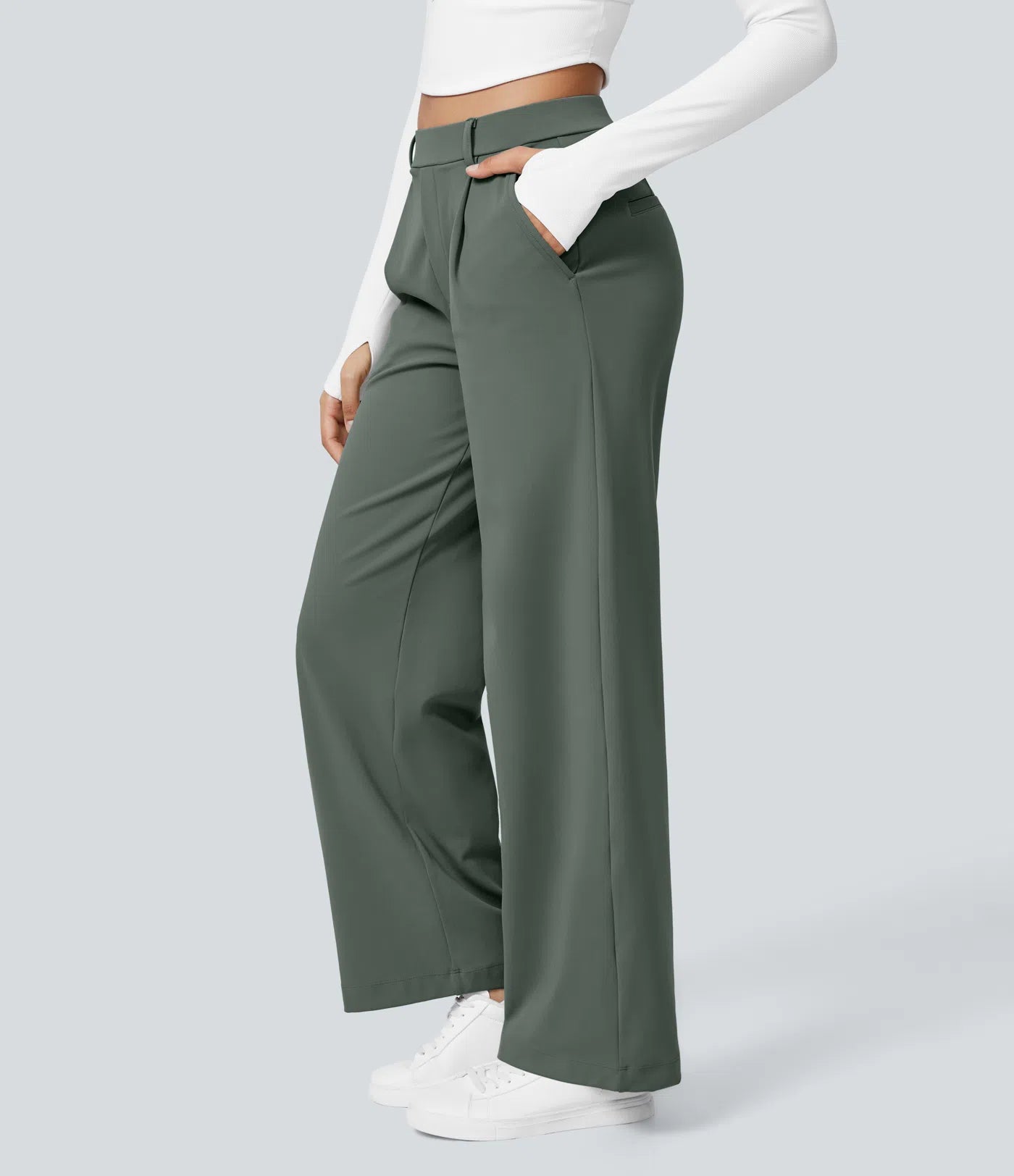 Lunara Women's High Waisted Trousers