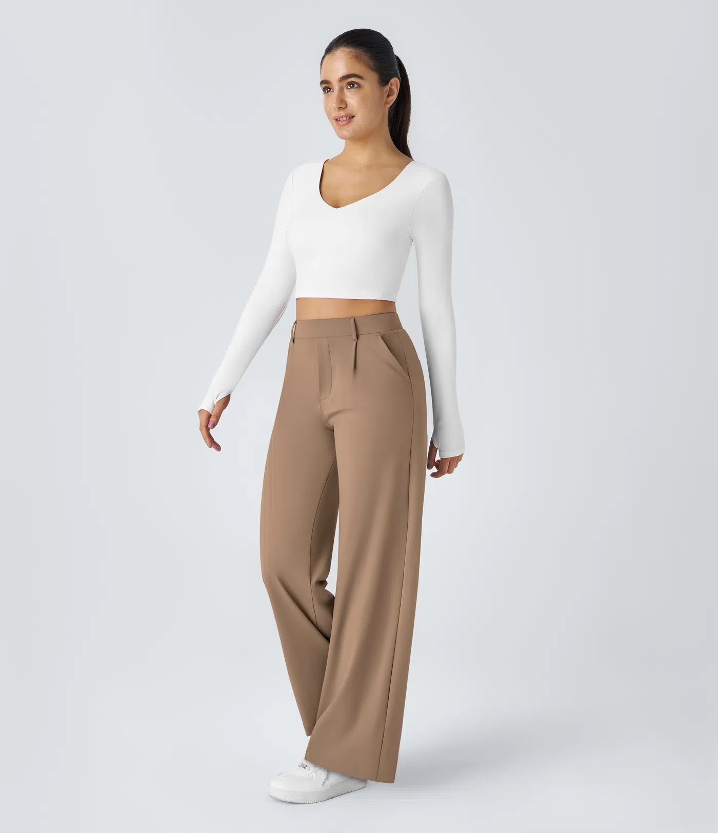 Lunara Women's High Waisted Trousers