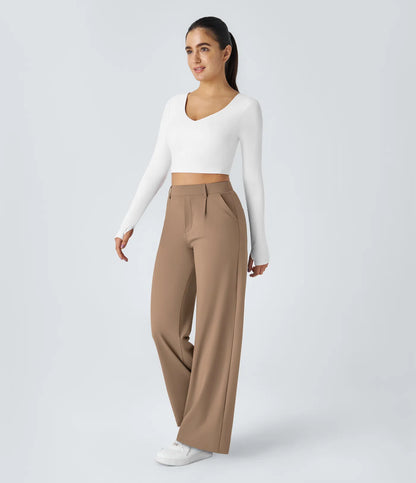 Lunara Women's High Waisted Trousers