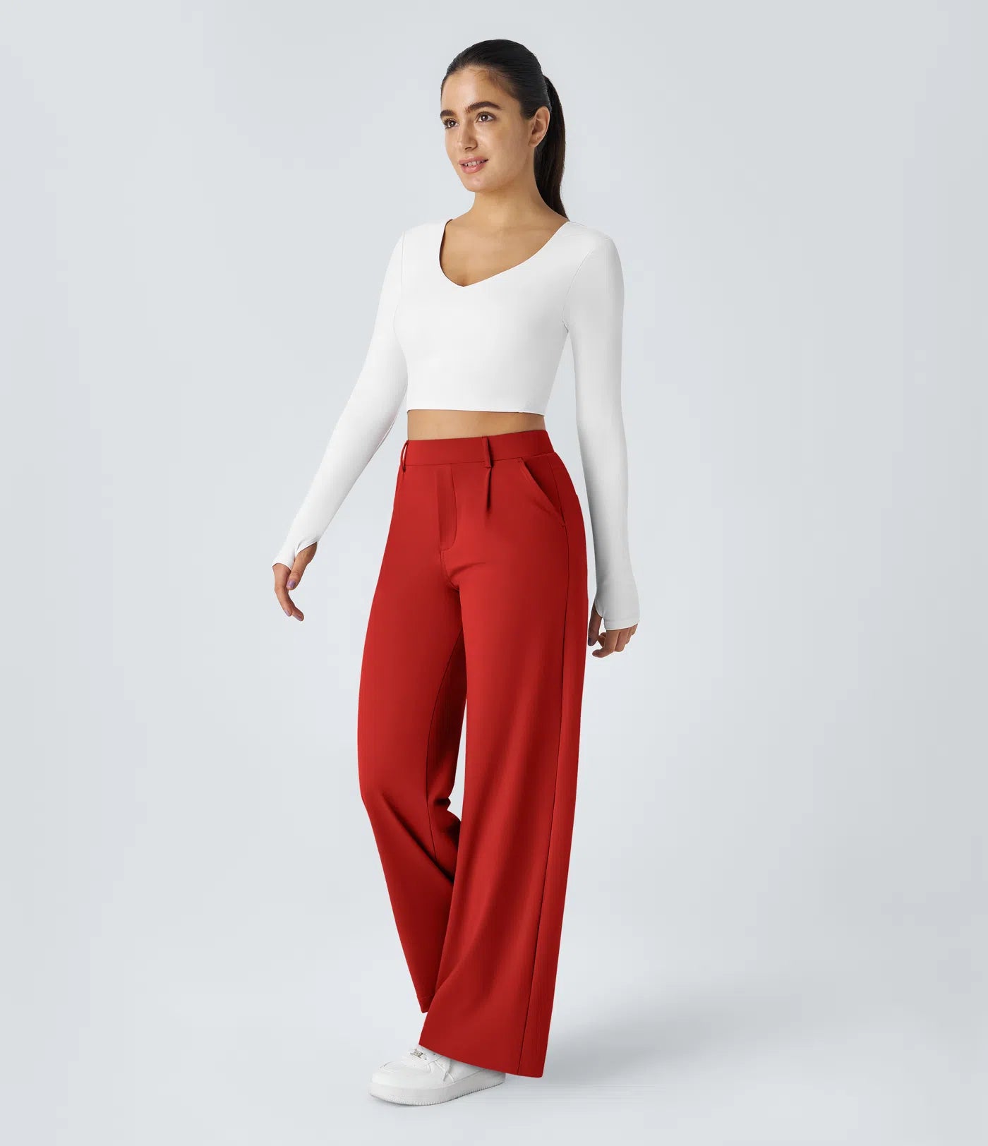 Lunara Women's High Waisted Trousers