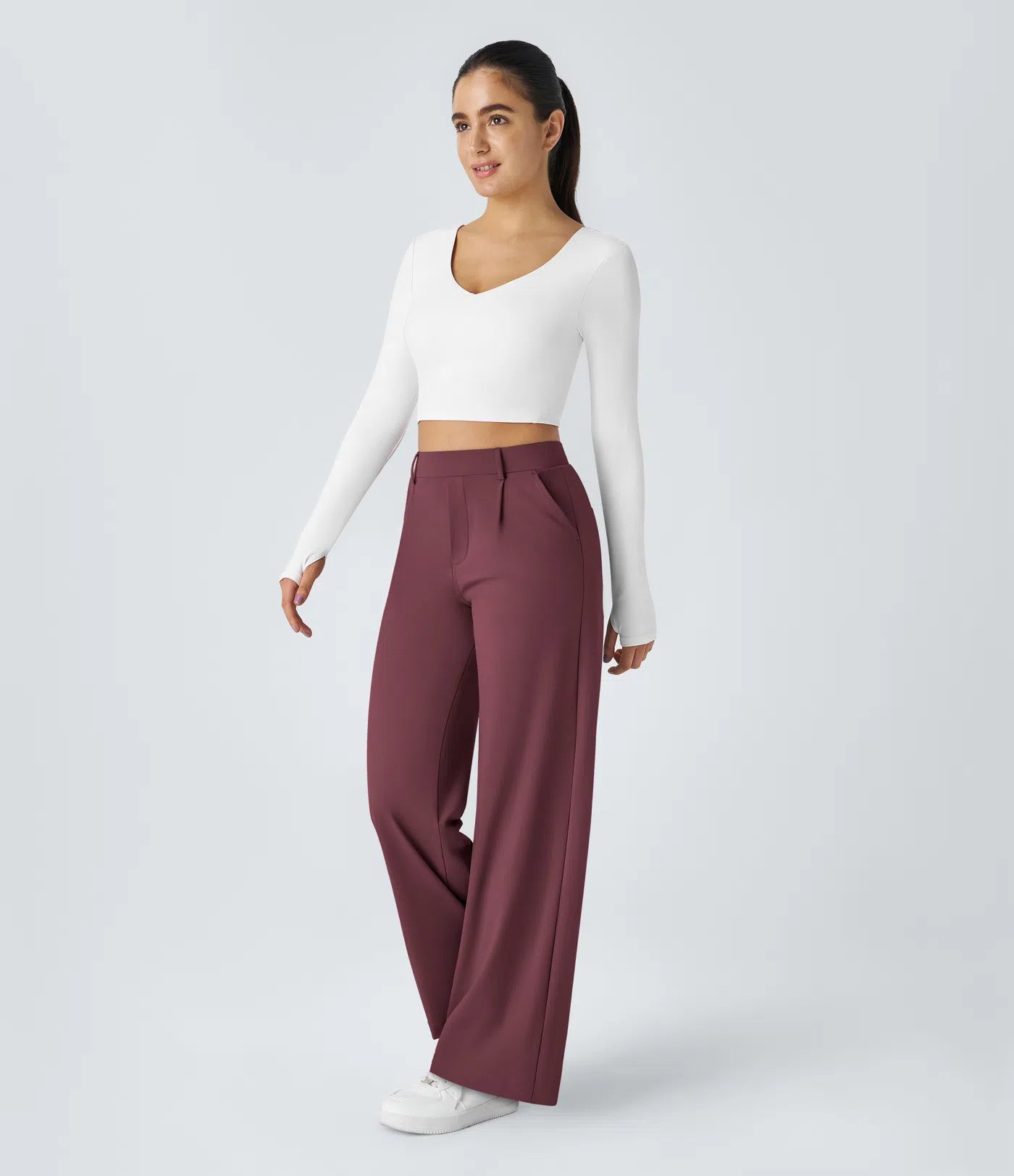 Lunara Women's High Waisted Trousers