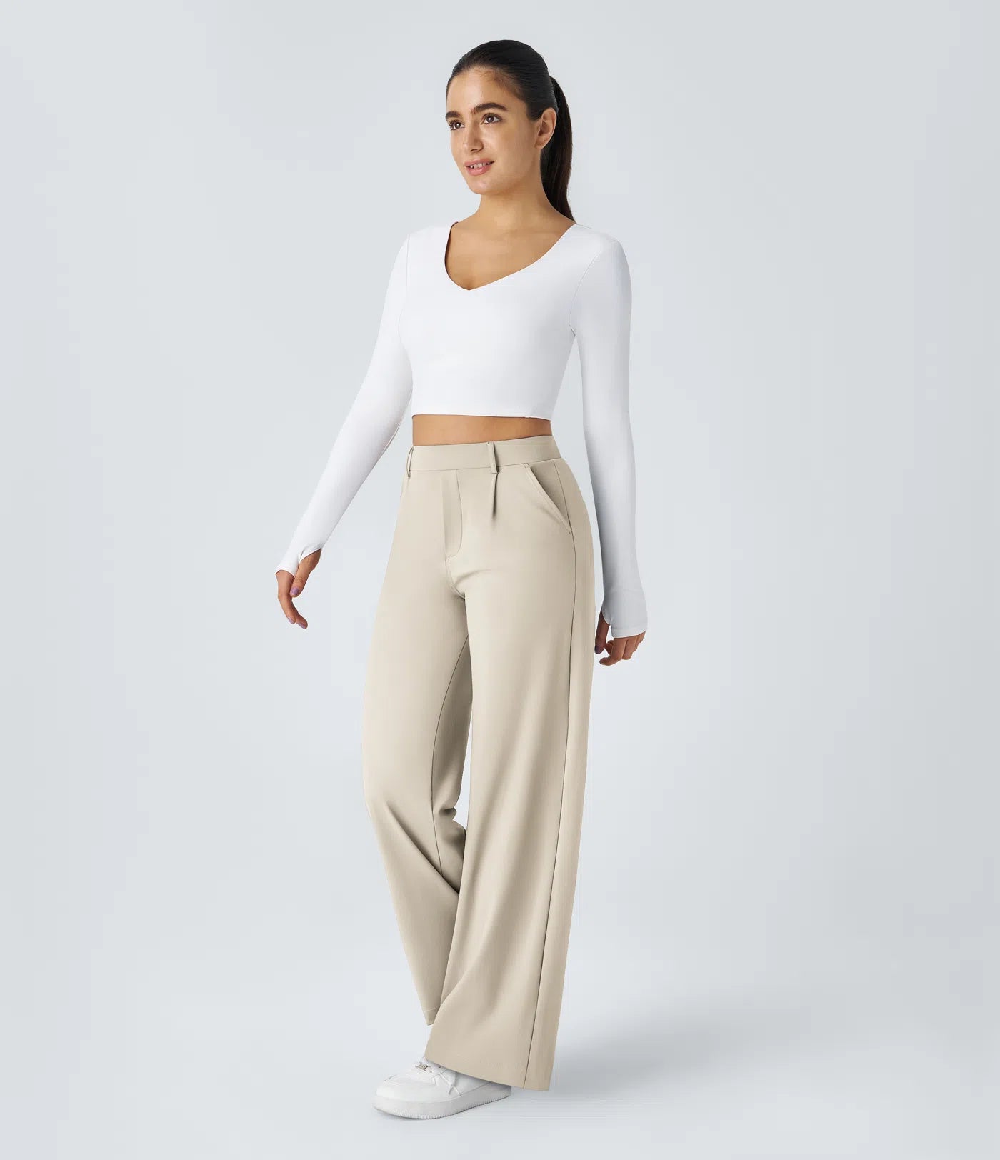 Lunara Women's High Waisted Trousers