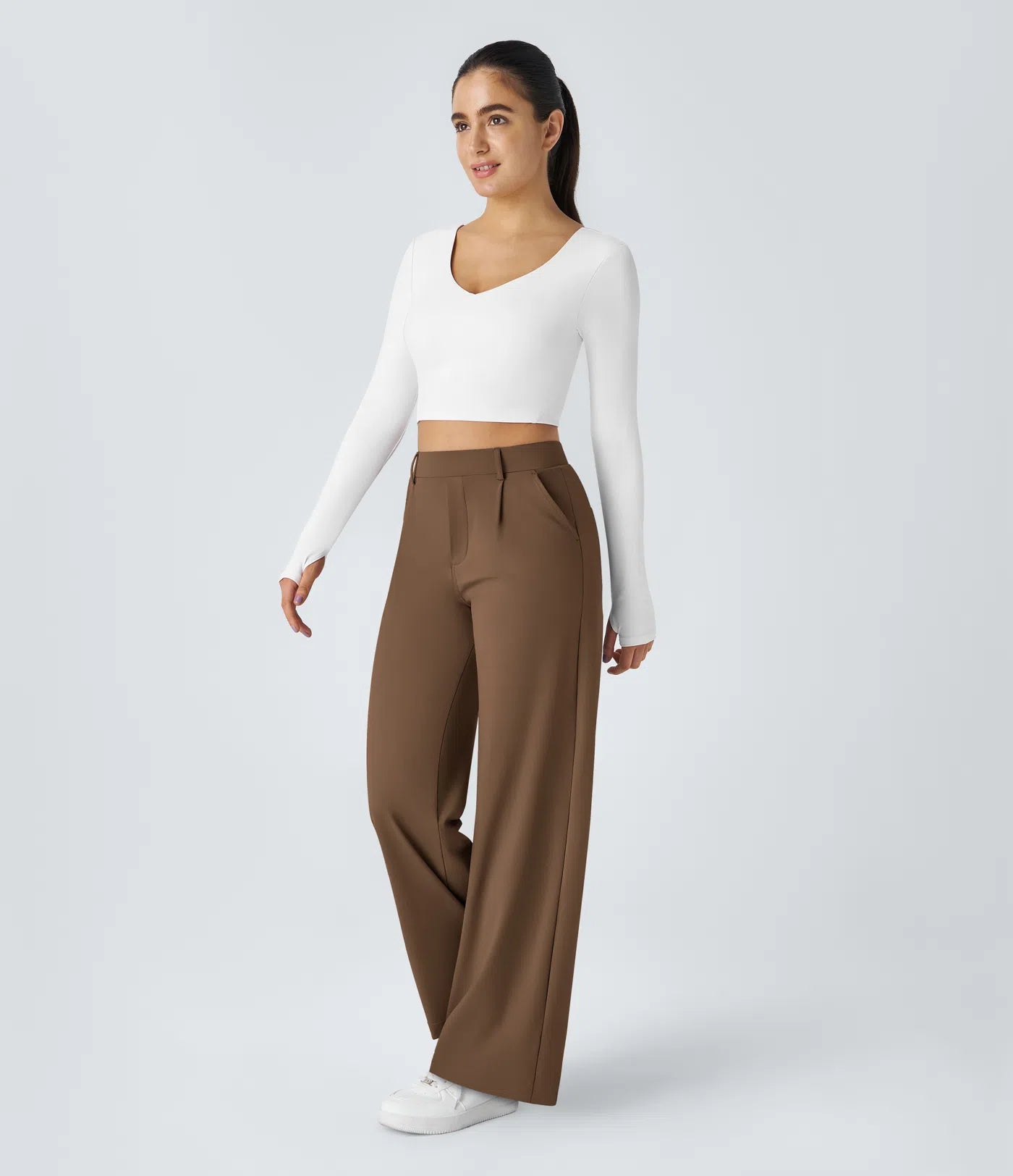 Lunara Women's High Waisted Trousers